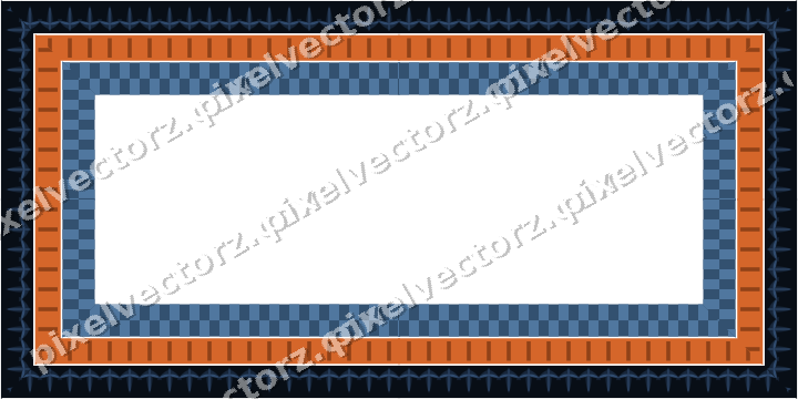 Decorative picture frame border in dark blue with acanthus leaf