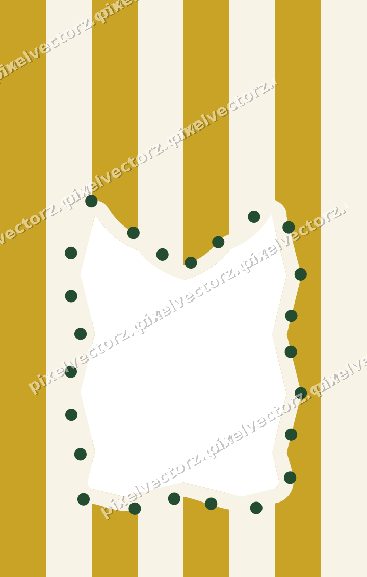 Decorative patterned mat frame in dark green with vertical stripes
