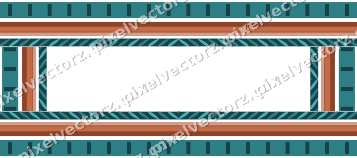 Decorative picture frame border in dark teal with rope moulding