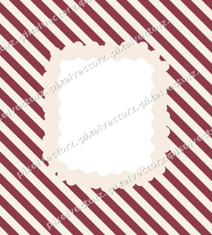 Decorative patterned mat frame in dark pink with horizontal stripes