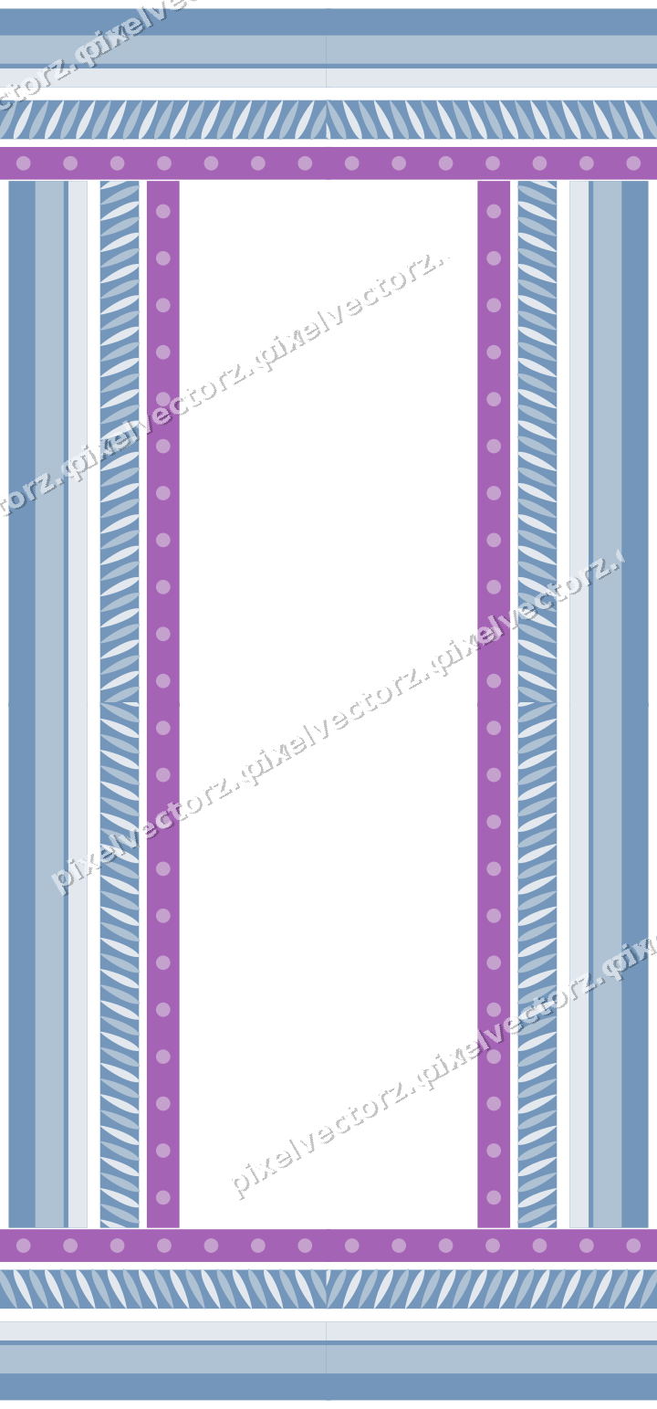 Decorative picture frame border in purple and blue with dot row