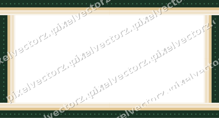 Decorative picture frame border in dark green and red with dot row
