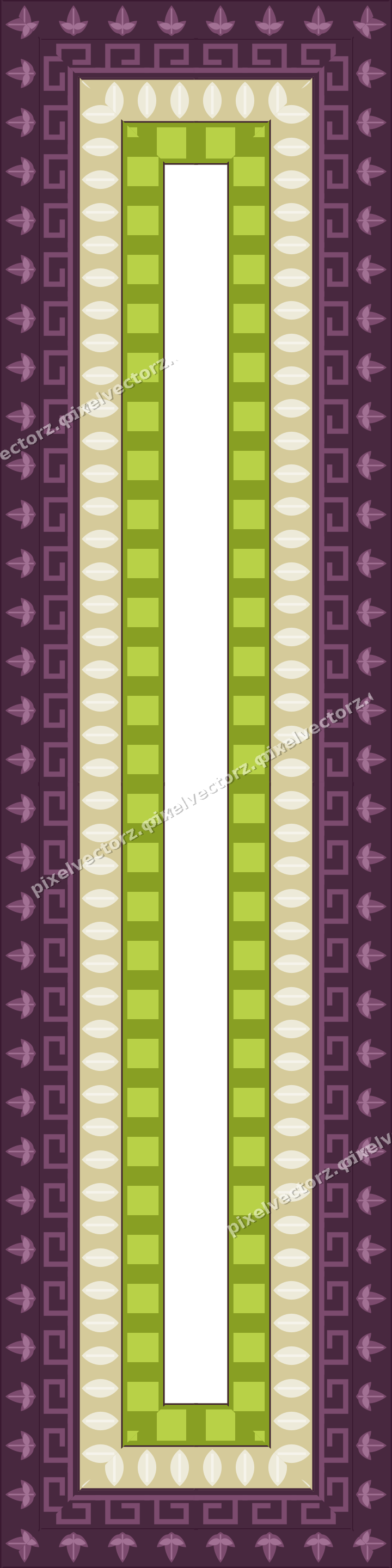 Decorative picture frame border in dark magenta with acanthus leaf