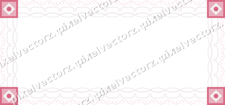 Decorative picture frame border in pale pink with arabesque