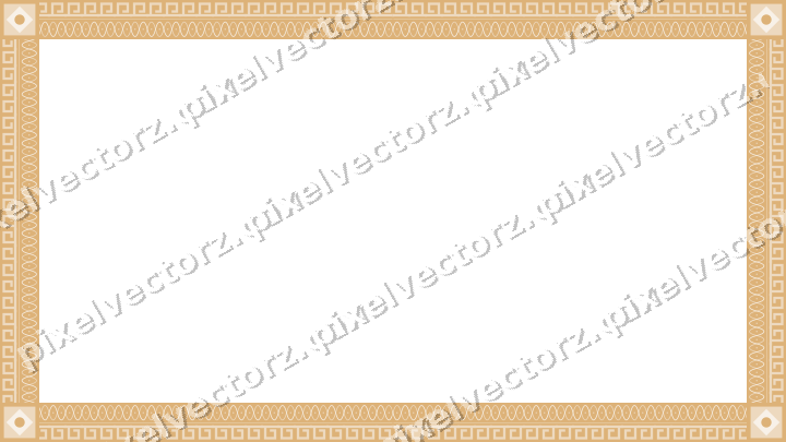 Decorative picture frame border in dark green with greek key