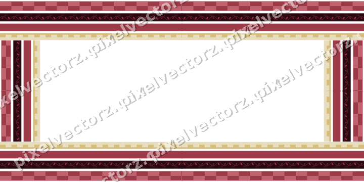 Decorative picture frame border in dark pink and red with step band