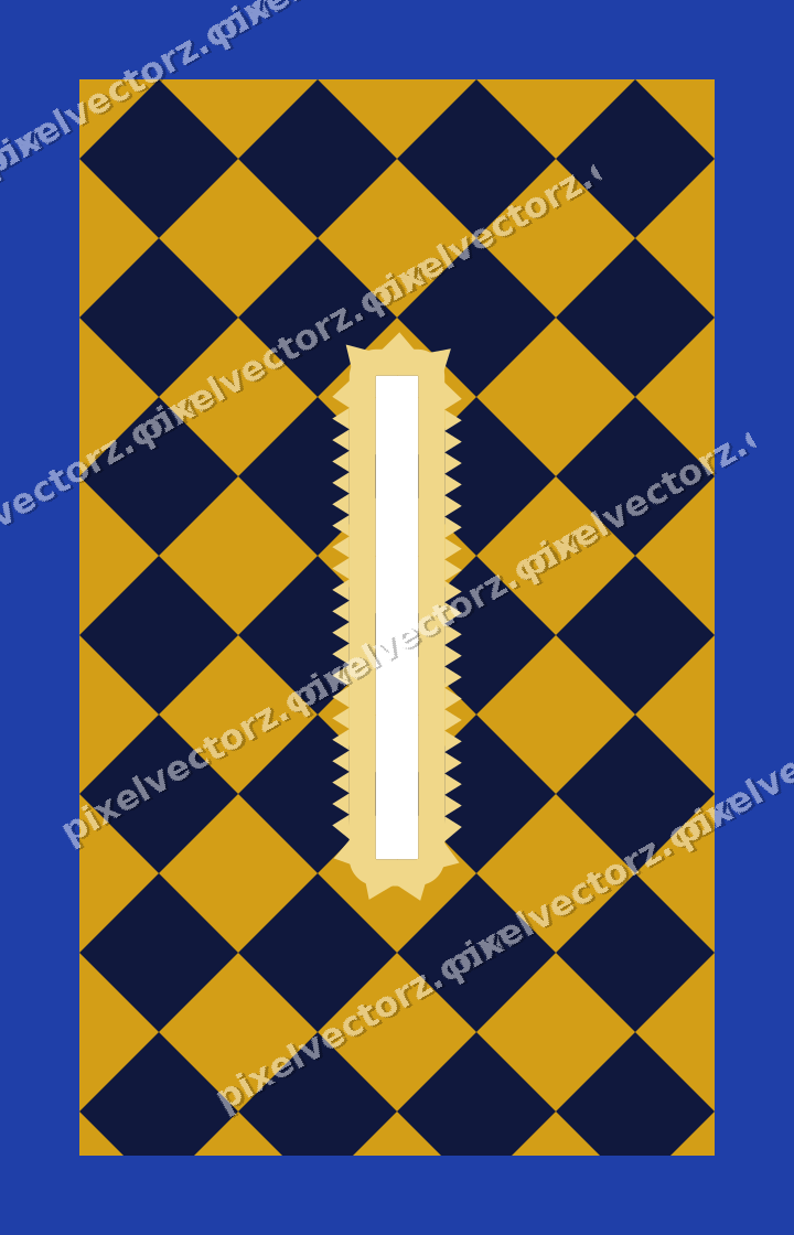 Decorative patterned mat frame in amber with harlequin diamonds