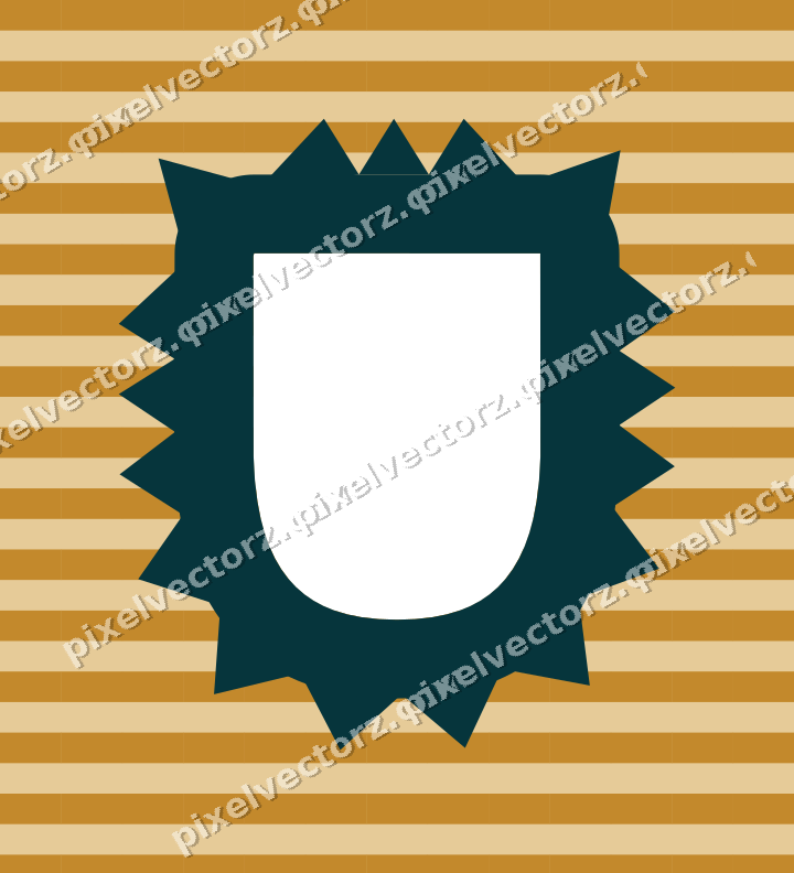 Decorative patterned mat frame in amber with horizontal stripes
