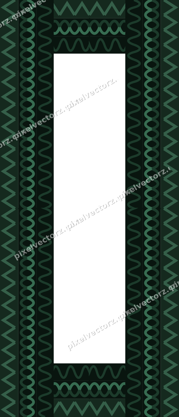 Decorative picture frame border in dark green with guilloche