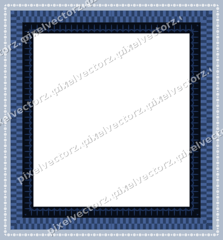 Decorative picture frame border in dark blue with bead and reel