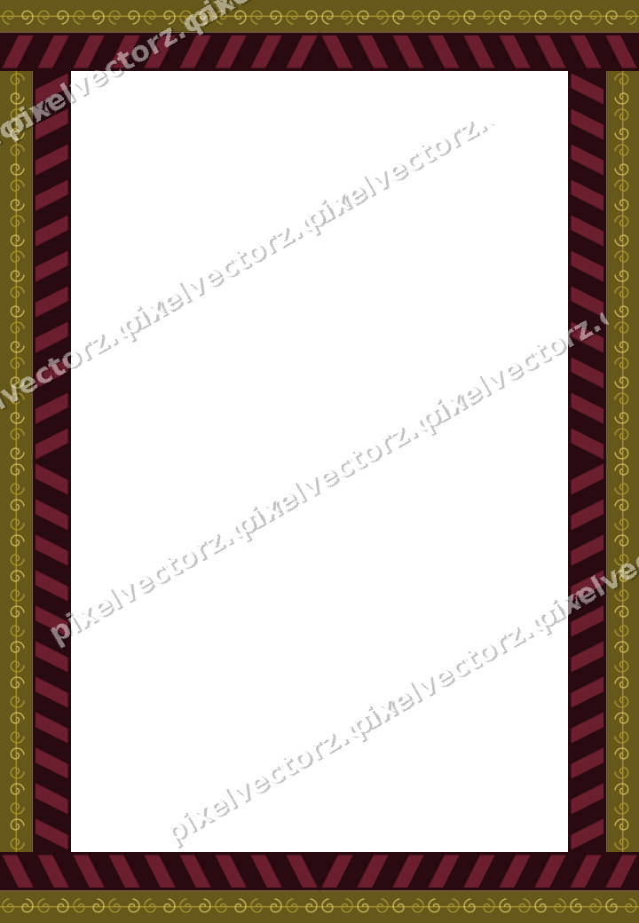 Decorative picture frame border in dark pink with spiral scroll
