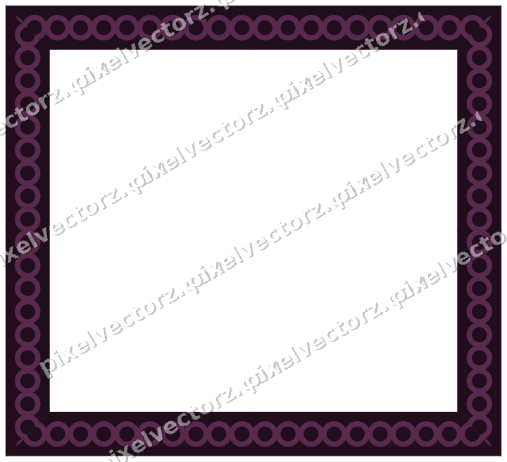 Decorative picture frame border in dark magenta with ring chain