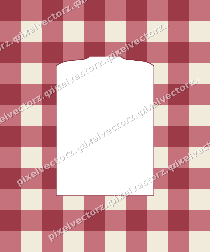 Decorative patterned mat frame in dark pink and red with gingham check