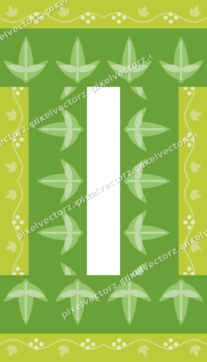 Decorative picture frame border in lime and yellow with grape vine