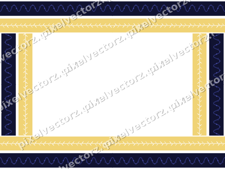 Decorative picture frame border in dark blue with scrolling vine