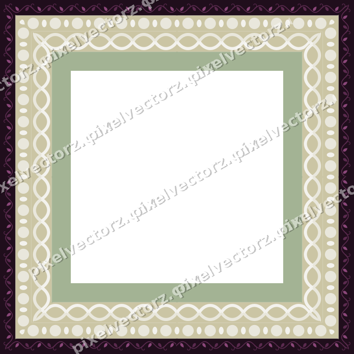 Decorative picture frame border in dark magenta with ivy scroll