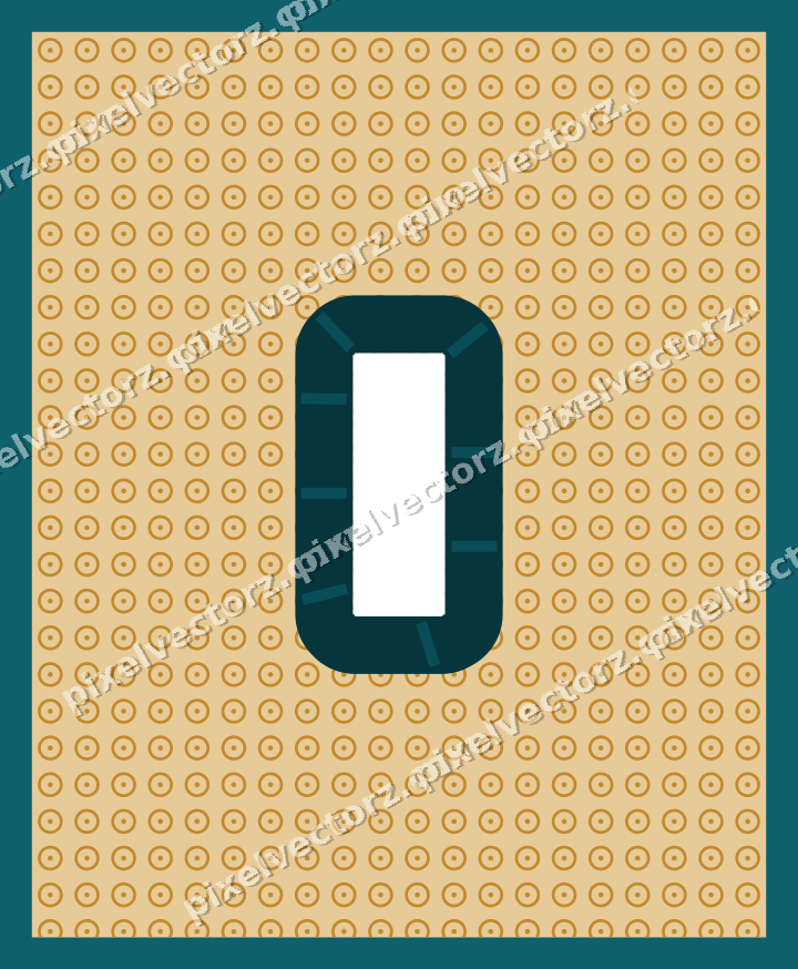 Decorative patterned mat frame in amber with ring pattern
