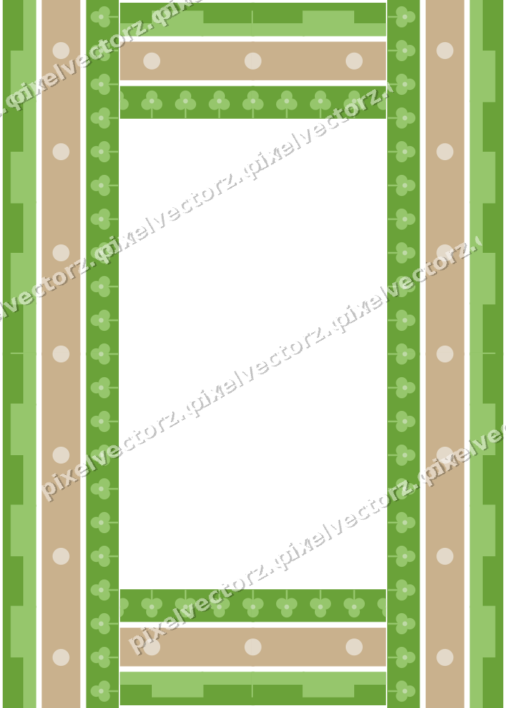 Decorative picture frame border in lime and yellow with step band