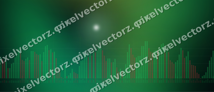 Leuchtender Neon Diagramm Hintergrund in Grün und Limette