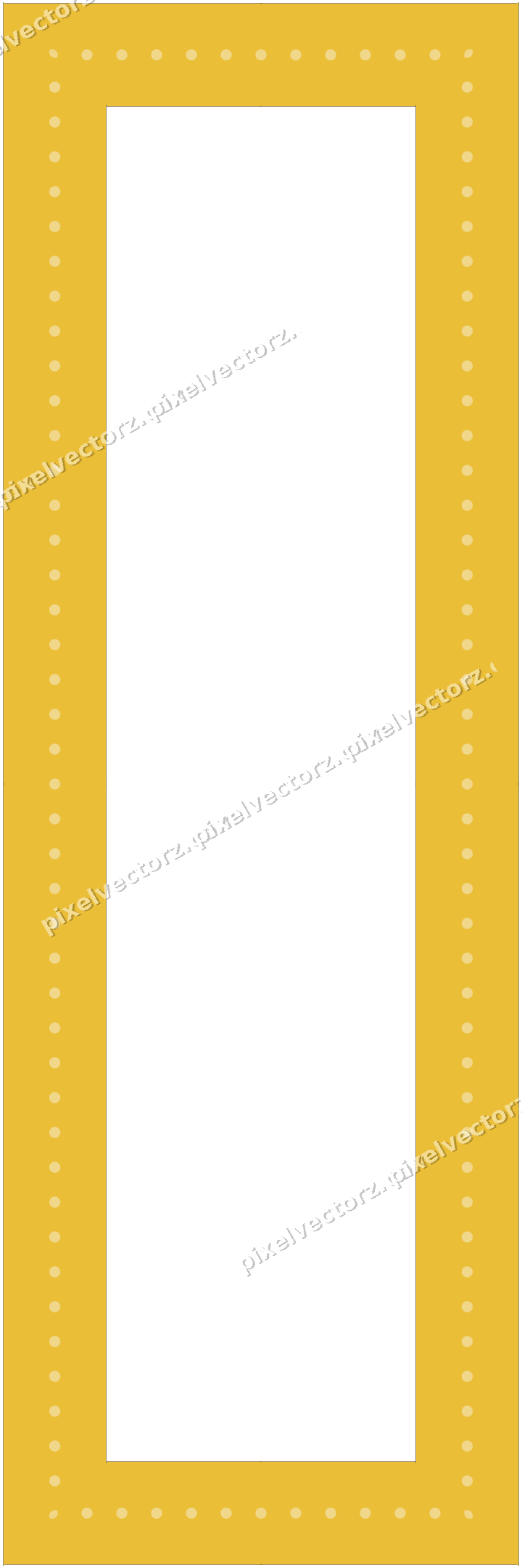 Decorative picture frame border in amber and purple with dot row