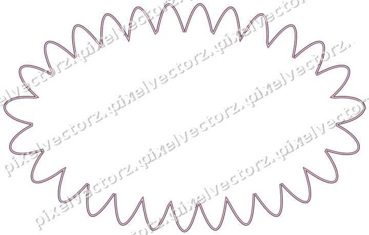 Decorative line art frame in dark magenta and lime with oval