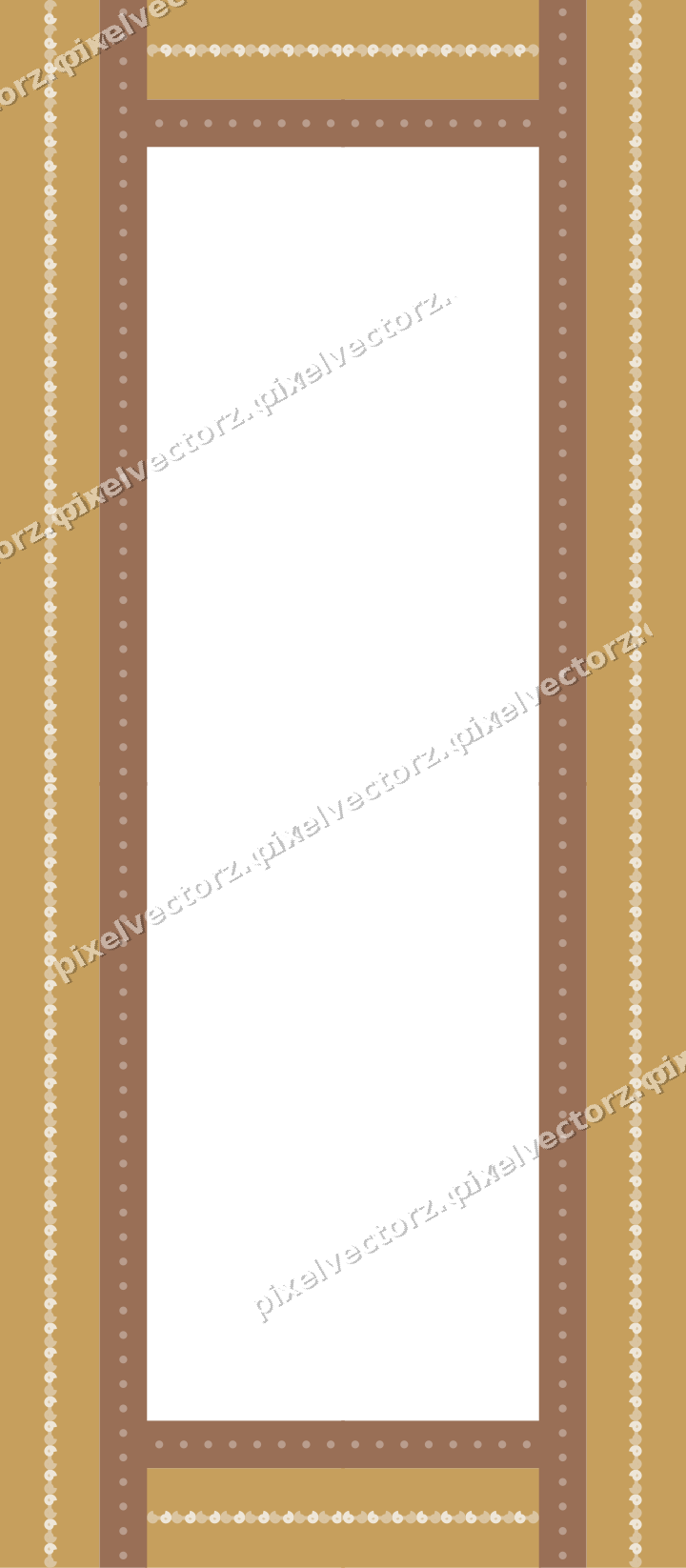 Decorative picture frame border in amber and pale orange with dot row