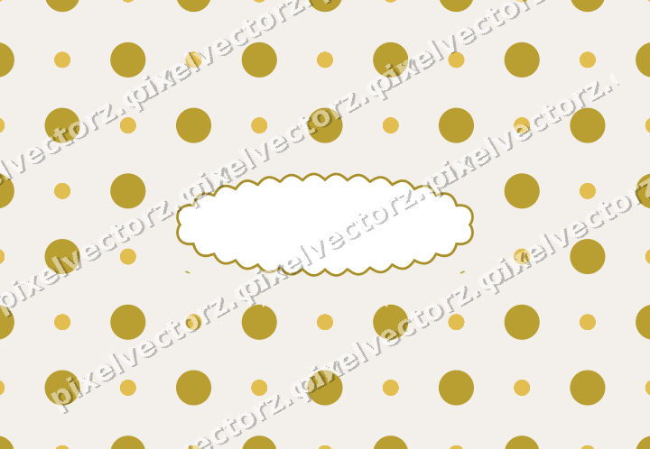 Decorative patterned mat frame in amber with polka dots