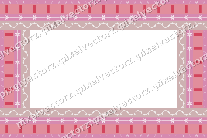 Decorative picture frame border in pale pink with spiral scroll