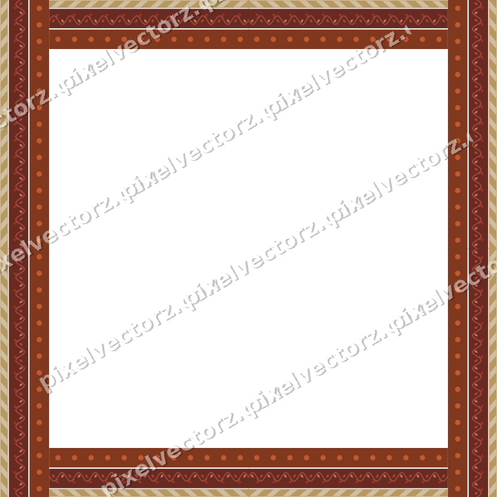 Decorative picture frame border in orange and amber with dot row