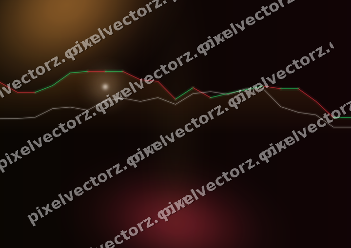 Leuchtender Neon Diagramm Hintergrund in Orange und Bernstein