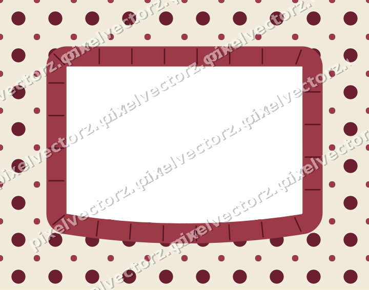 Decorative patterned mat frame in dark pink and red with polka dots