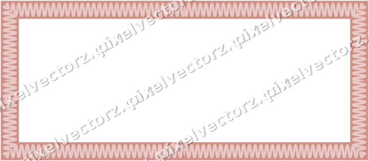 Decorative picture frame border in pale pink with wave band