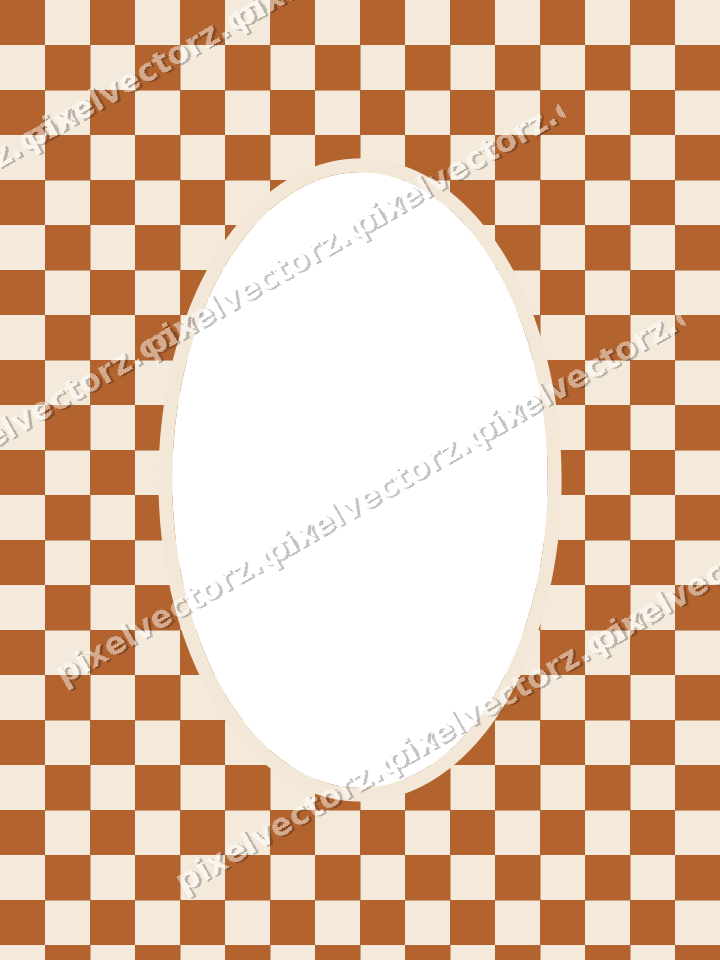 Decorative patterned mat frame in dark green with checkerboard