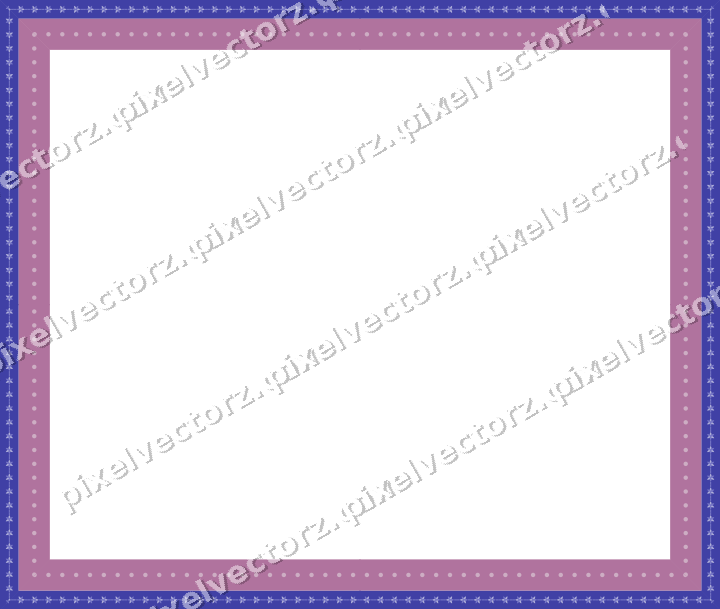 Decorative picture frame border in purple and blue with dot row