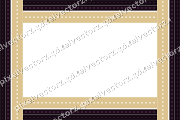 Decorative picture frame border in dark magenta with star band
