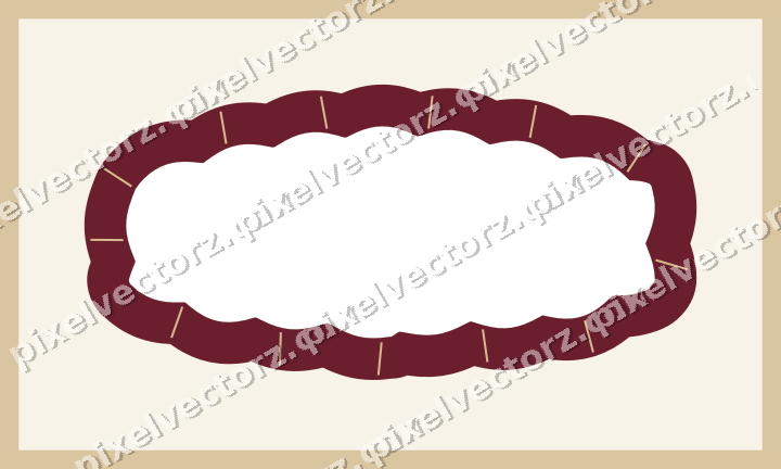 Decorative patterned mat frame in dark pink and red with plain ground
