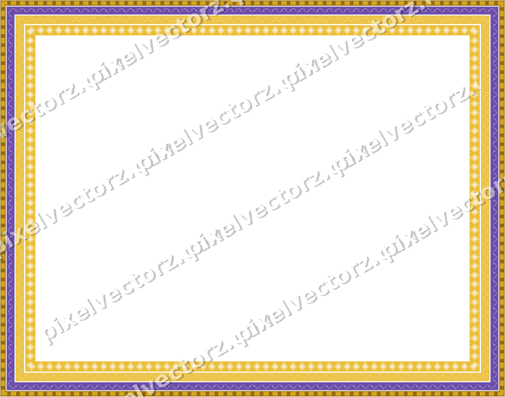 Decorative picture frame border in amber and purple with dentil