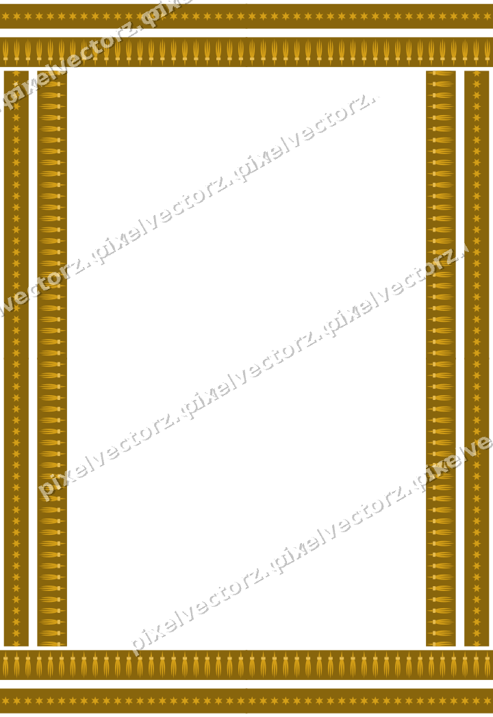 Decorative picture frame border in amber and blue with star band