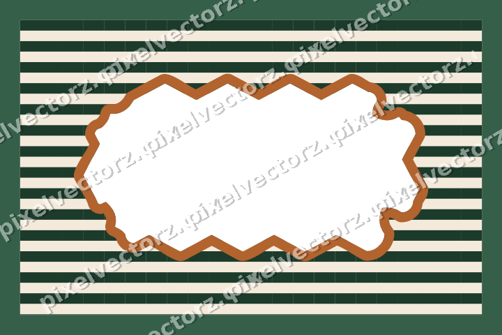 Decorative patterned mat frame in dark green with horizontal stripes