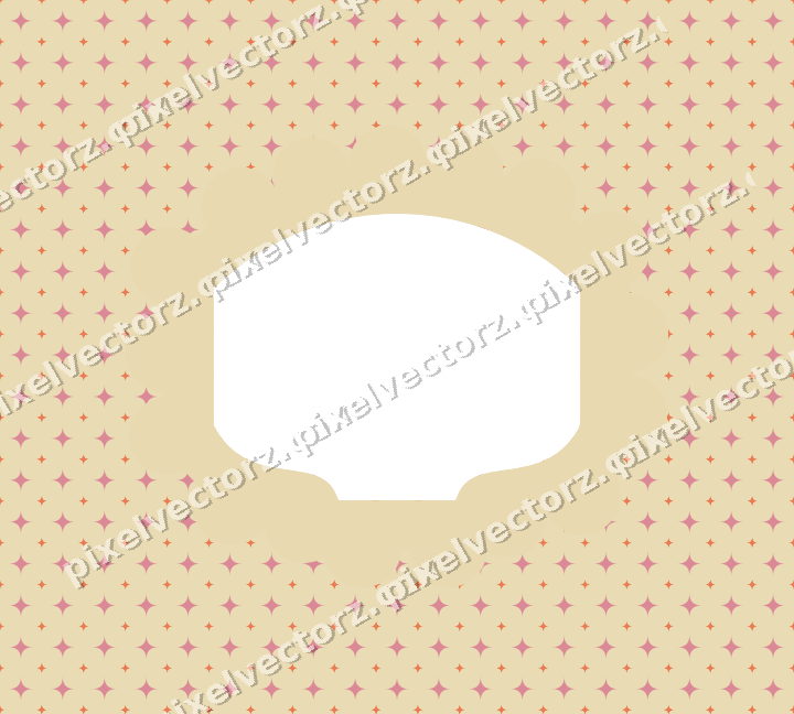 Decorative patterned mat frame in red and orange with sparkle pattern