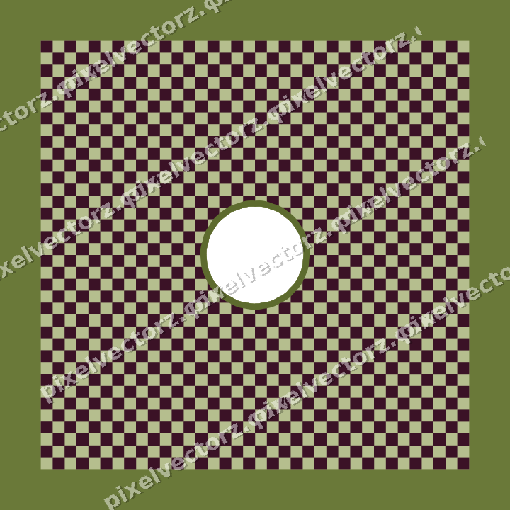 Decorative patterned mat frame in lime and pink with checkerboard
