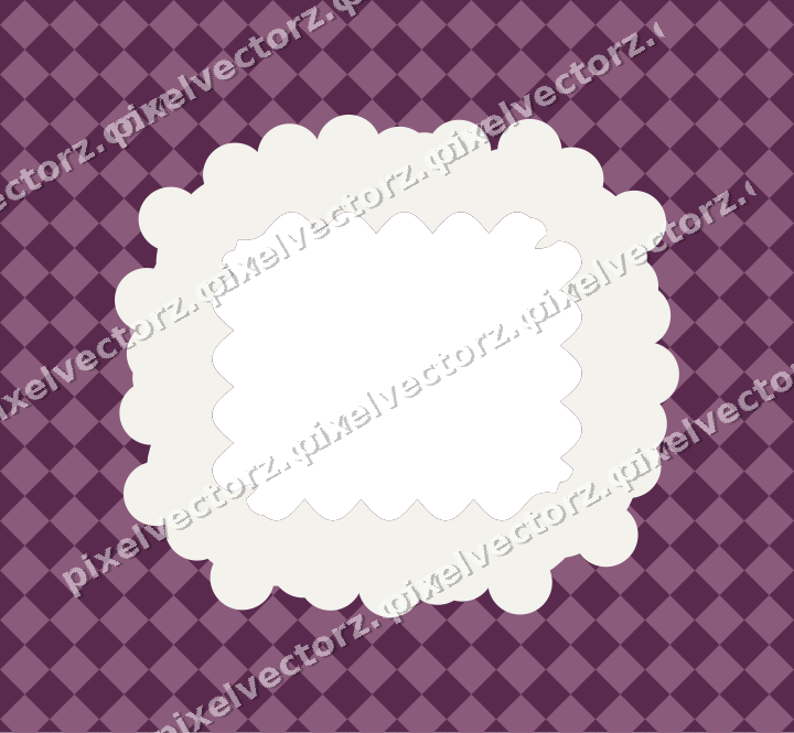 Decorative patterned mat frame in dark magenta with harlequin diamonds