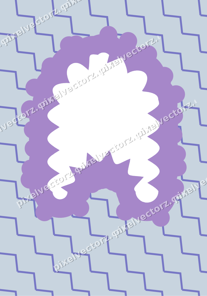 Decorative patterned mat frame in purple and blue with zigzag