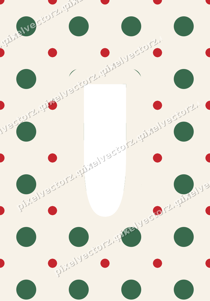 Decorative patterned mat frame in dark green and red with polka dots
