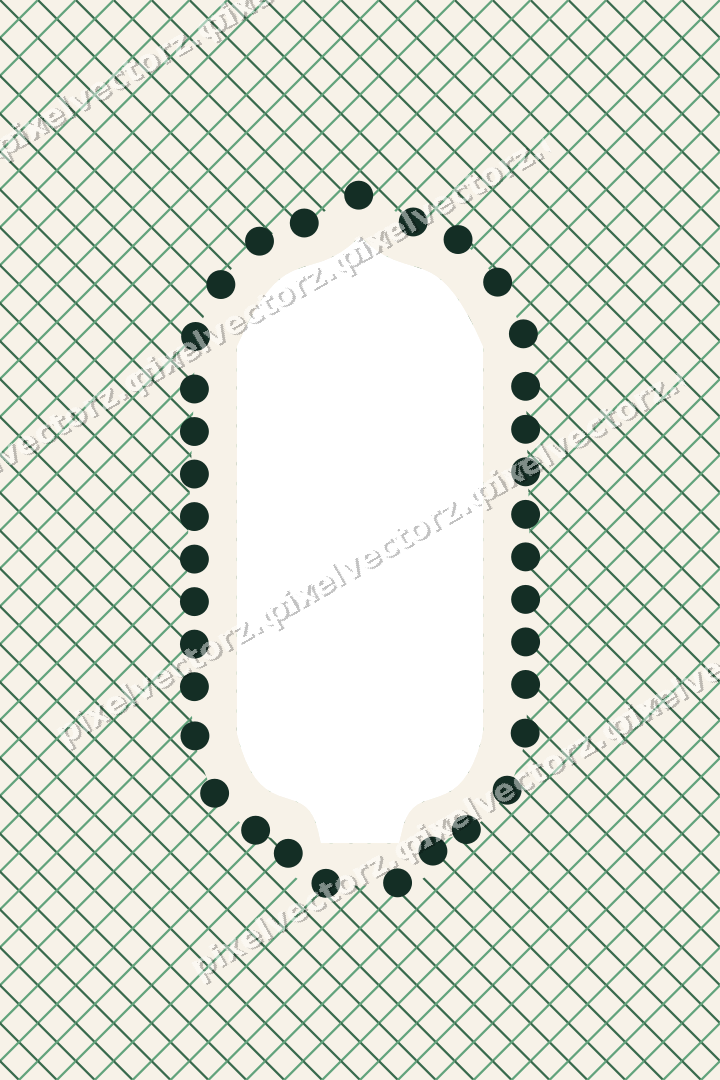 Decorative patterned mat frame in dark green with diagonal lattice
