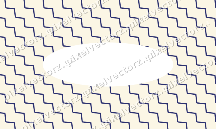 Decorative patterned mat frame in dark blue and amber with zigzag