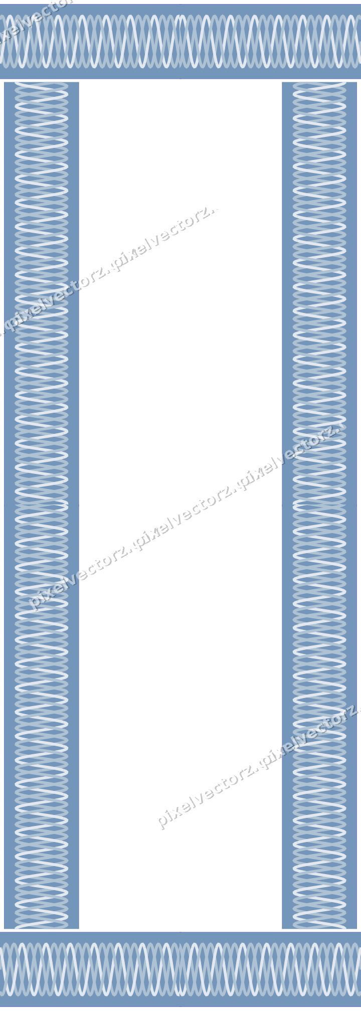 Decorative picture frame border in purple and blue with guilloche band