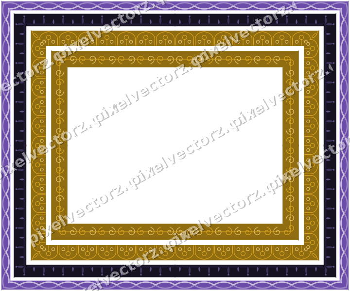 Decorative picture frame border in amber with gothic tracery