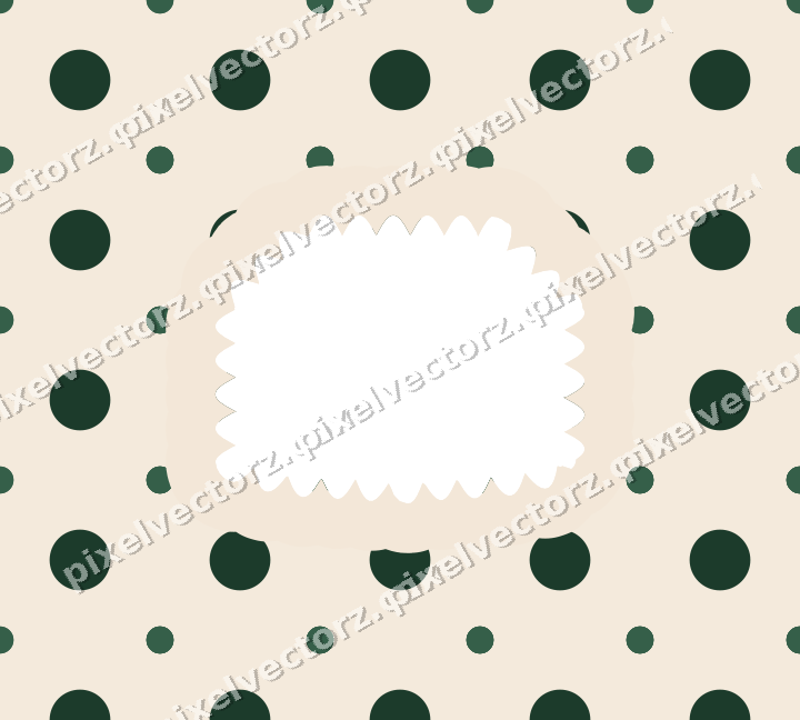Decorative patterned mat frame in dark green with polka dots