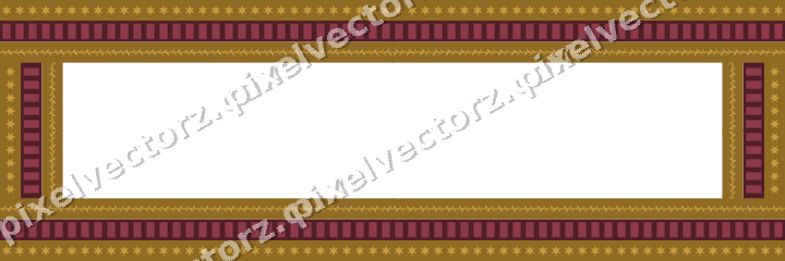 Decorative picture frame border in dark pink and amber with star band